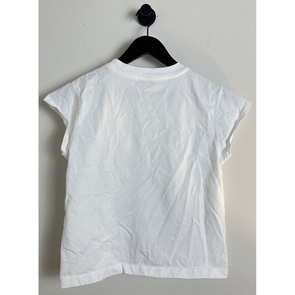 AGOLDE Bryce Cap Sleeve T-Shirt in White Size X-Small - Picture 7 of 10